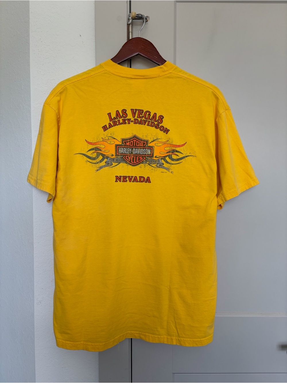HARLEY-DAVIDSON LAS VEGAS WORK SUCKS IT’S TME TO RIDE T-SHIRT YELLOW MEN’S XL
